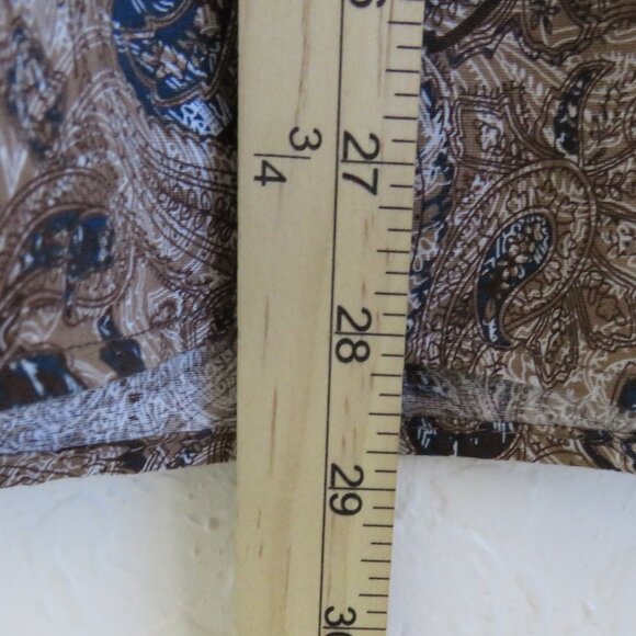 Consequence* Men's Long Sleeve Button Down Curved Hem BOHO Shirt~ Size Medium - Picture 8 of 11